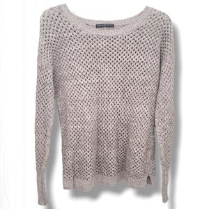 Peruvian Connection Women's Brown Sebago Pullover Mesh Knit Sweater Size Large